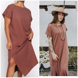 Conscious Clothing Cairo Oversized Maxi Dress in Russet Size XS EUC